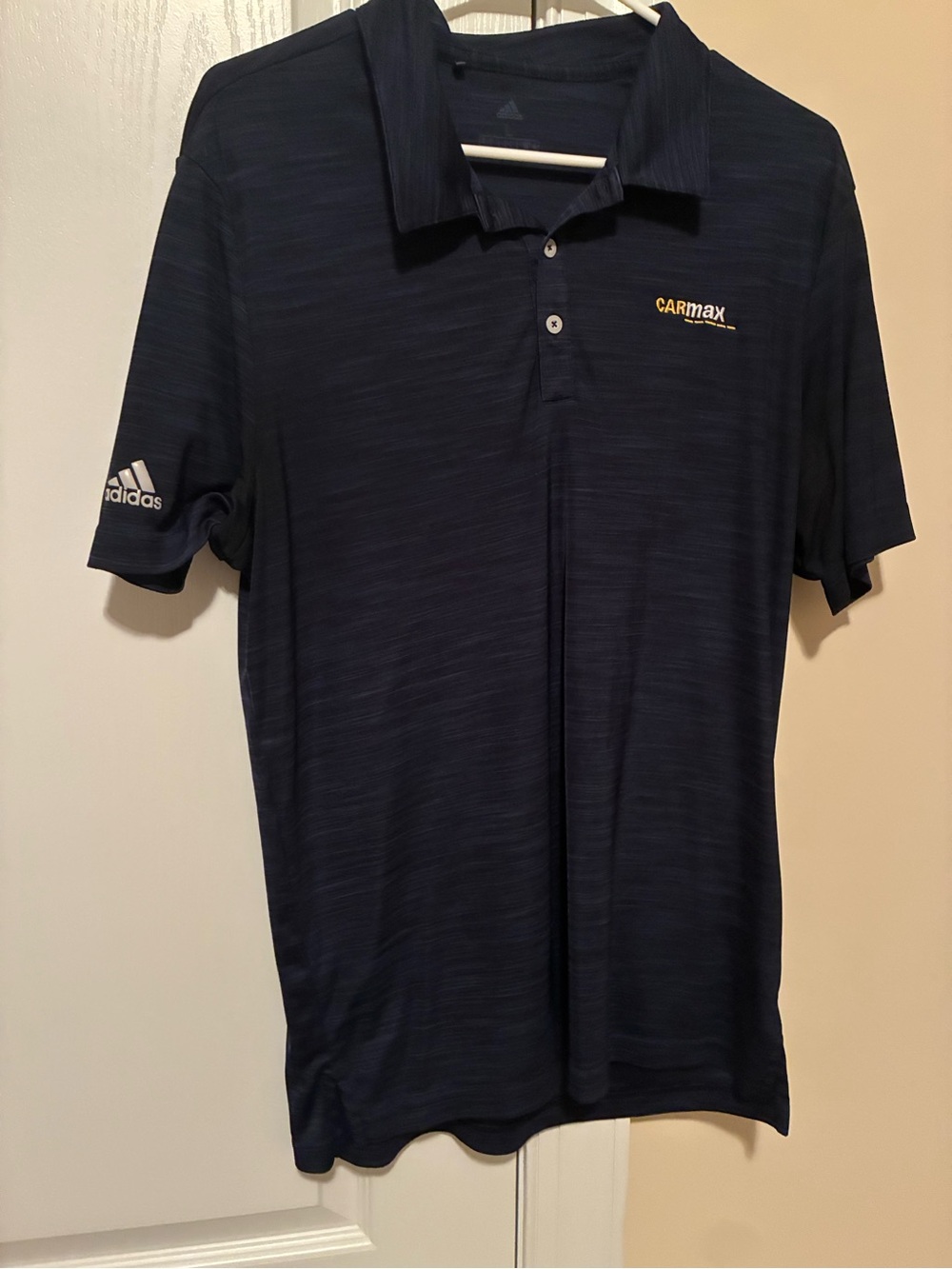 adidas Navy Men's Short-Sleeve Polo with CarMax Logo
